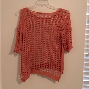 Orange knit top